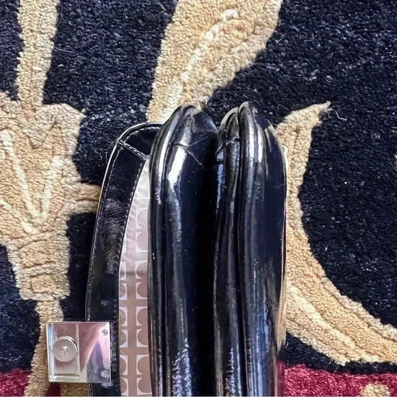 Vintage Liz Claiborne New York Lucky Patent Vegan Leather Clutch - Picture 8 of 14
